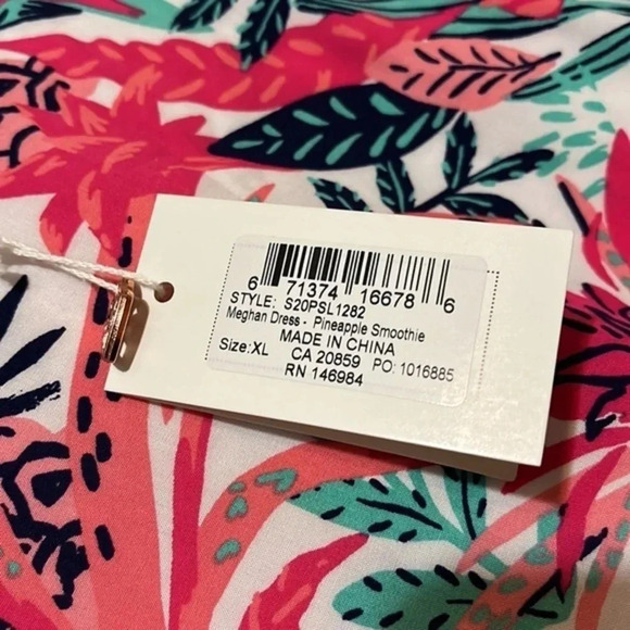 Hatley | NEW Meghan midi dress Pineapple Smoothie women’s XL NWT sleeveless - Picture 5 of 9